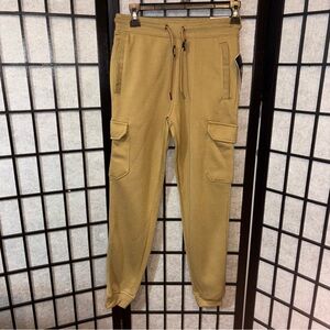 Starting Point Tan Cargo Joggers with Elastic Waistband